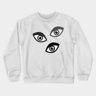 Teichopsia Eyes Black Crewneck Sweatshirt